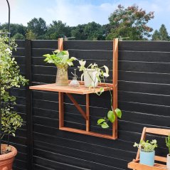 Masă de balcon pliabilă din lemn de acacia - 65 x 45 x 87 cm