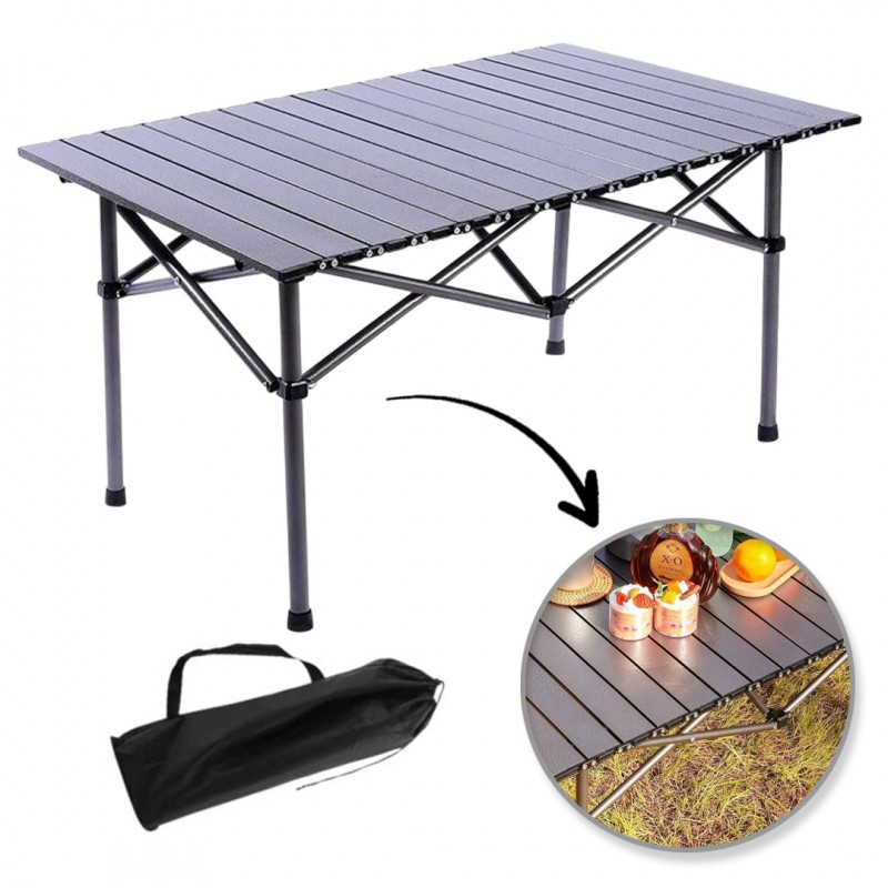 Skladací kempingový stôl 95 x 56 x 50 cm s obalom