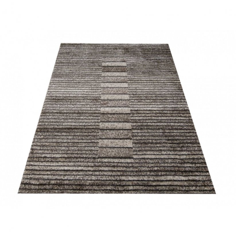 Modern barna csíkos szőnyeg