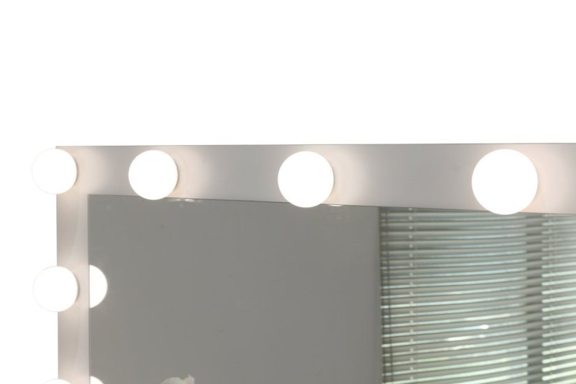 Veľký toaletný stolík biely s osvetlením 80 x 40 x 110cm