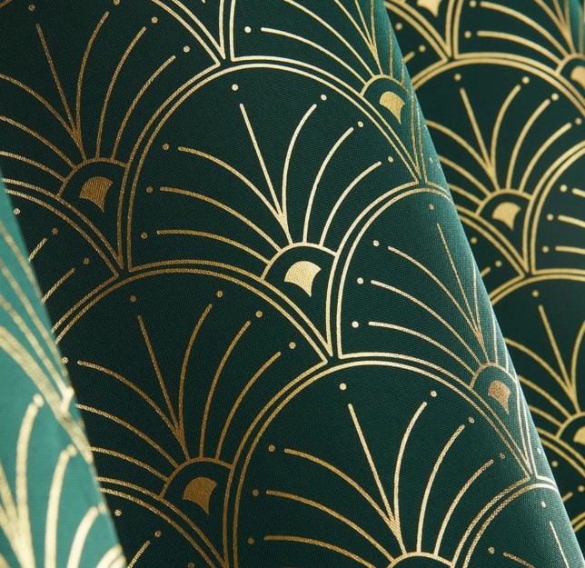Elegantný tmavozelený záves 140x260 cm
