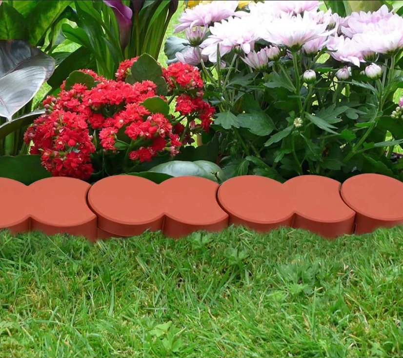 Zahradní oblouková palisáda 12ks TERRACOTTA