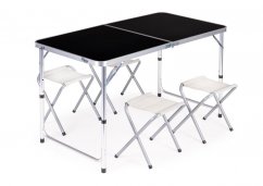 Sklopivi ugostiteljski stol 119,5x60 cm crni sa 4 stolice