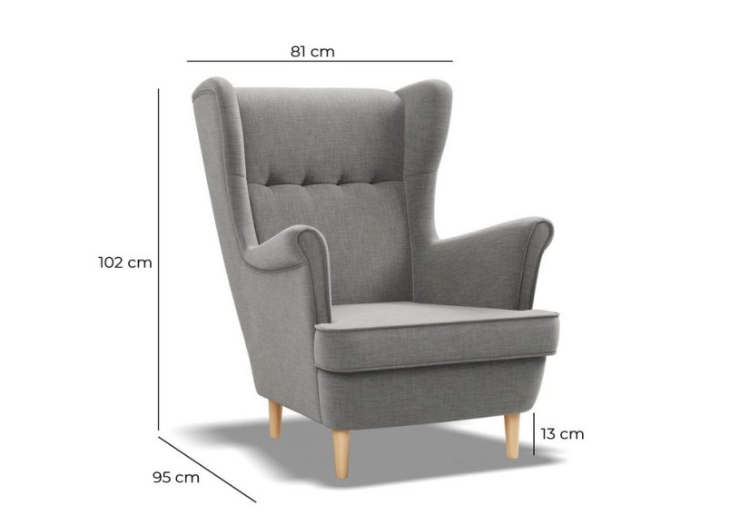 Elegantné béžové kreslo ušiak do obývačky