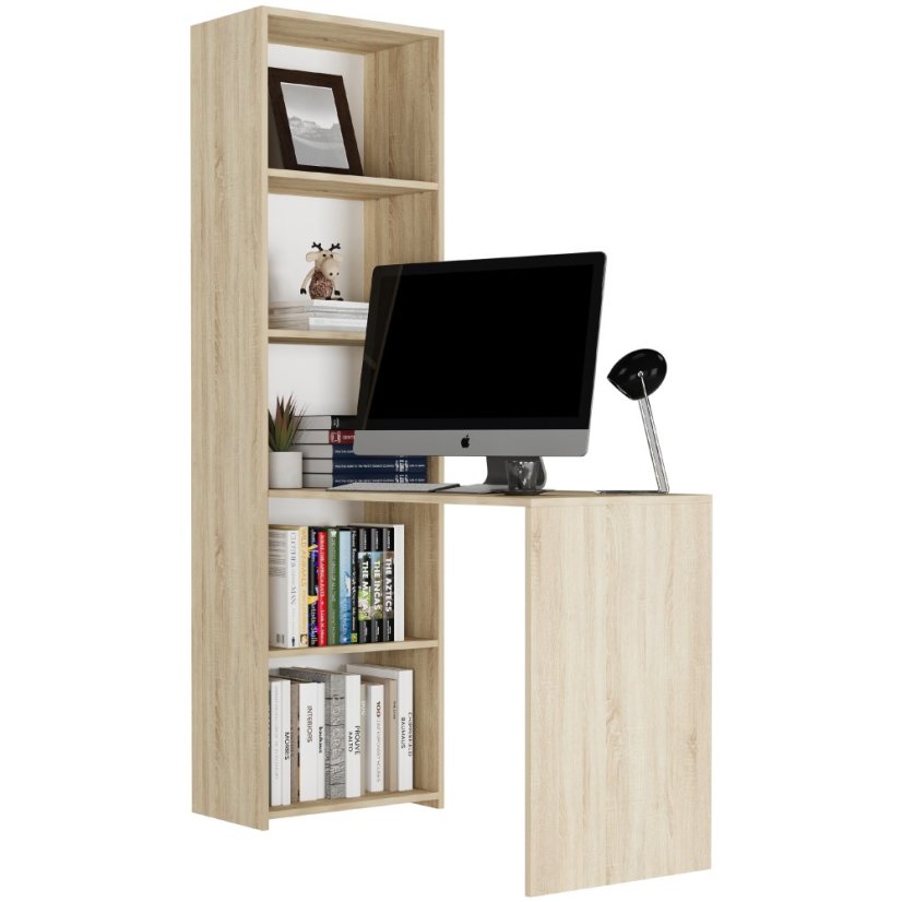 Birou de scris cu raft MODERN B-50S - 120 x 50 x 180 cm - diferite variante de culoare