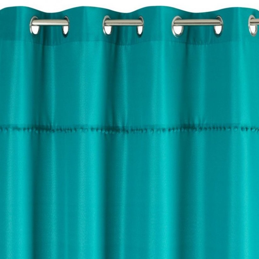 Enotna dekorativna zavesa v turkizni barvi 135 x 260 cm