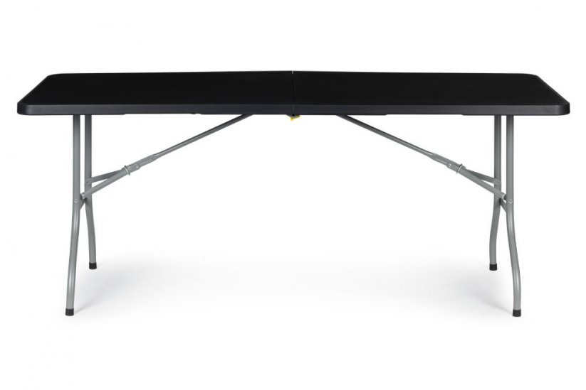  Kerti vendéglátó asztal összecsukható 180 cm - fekete