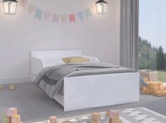 Klasická bílá dětská postel s úložným prostorem 180 x 90 cm