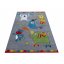 Šedý dětský koberec s veselými obrázky - Rozměr koberce: Šířka: 120 cm | Délka: 170 cm