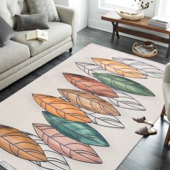 Противохлъзгащ килим с листа