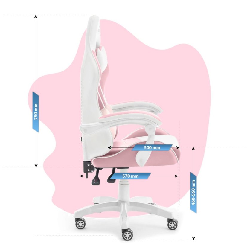 Gyermek játszószék rózsaszínben egy lánynak KIDS PINK- WHITE