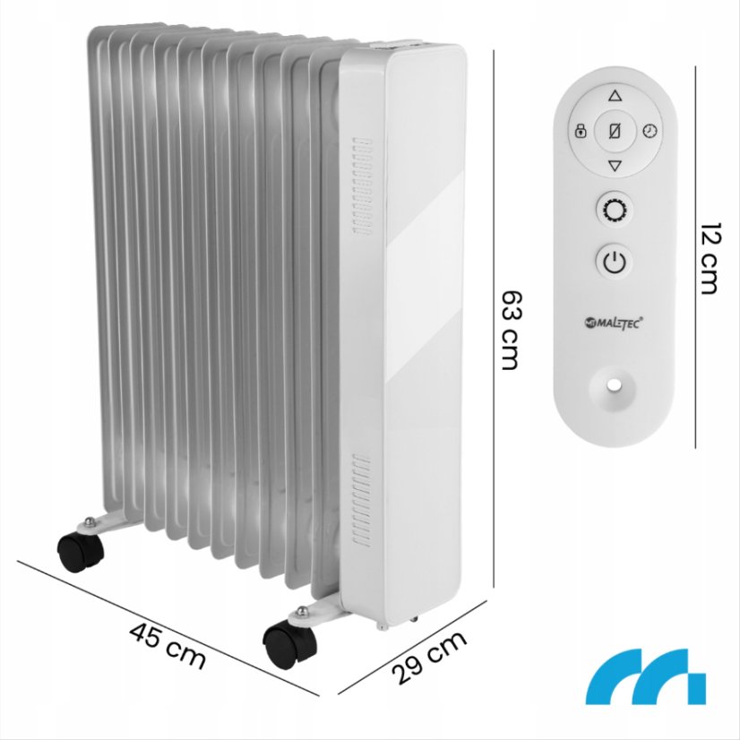 Elektrický olejový radiátor MalTec ProOil2500WW