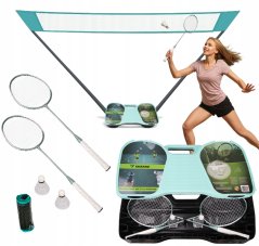 Set da badminton 4in1 con rete, racchette e custodia - TRIZAND