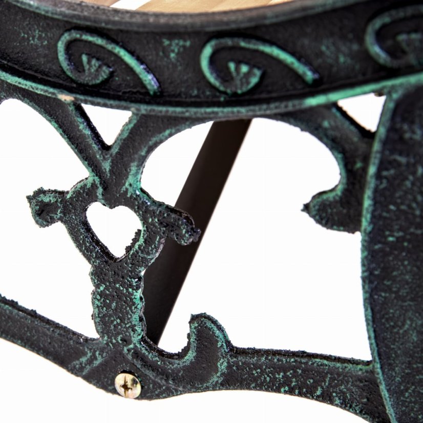 Záhradná lavica s motívom ruží – 125x52x78 cm, borovica