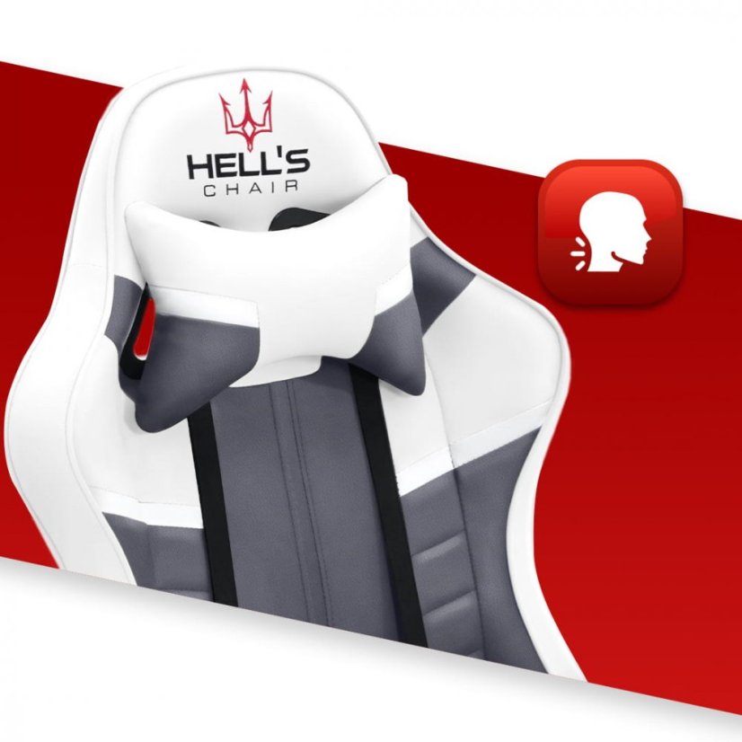 Herné kreslo HC-1004 sivo-bielej farby