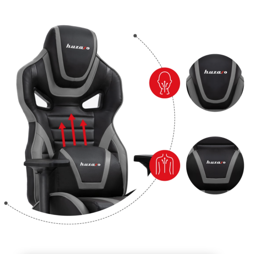 Luxusní herní křeslo FORCE 7.5 šedé barvy