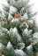 Pom de Crăciun artificial de lux, acoperit ușor cu zăpadă, pin cu conuri pe un trunchi de 190 cm