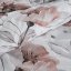 Pamut ágynemű pünkösdi rózsa mintával - fehér