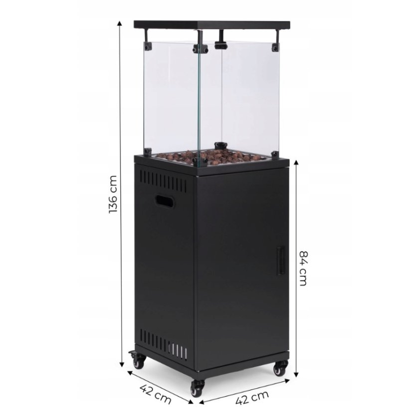 Plynový sálavý ohrievač 13 kW so skleneným ohniskom