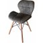 Moderna tapecirana stolica u tamno sivoj boji