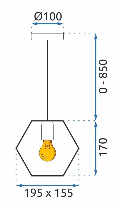 Štýlová závesná lampa