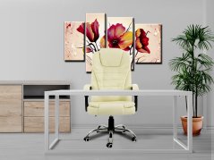 Vrtljivi pisarniški stol v bež barvi 