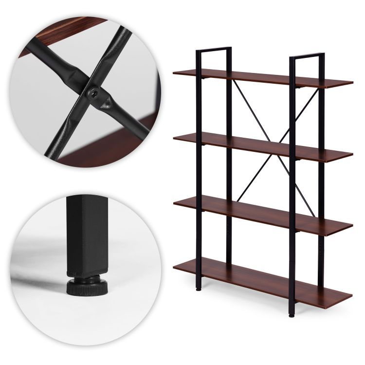 Loftový kovový regál – 4 police