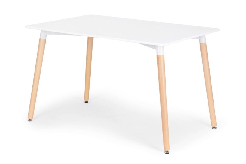 Moderný jedálenský stôl v bielej farbe