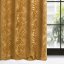 Perdea design în culoarea aurie cu motive naturale pe cercuri 140 x 250 cm