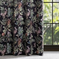 Farebný záves s botanickým motívom na kruhy 140 x 250 cm 