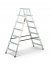 Obojstranný schodíkový rebrík z hliníka, so 7 schodíkmi a nosnosťou 150 kg
