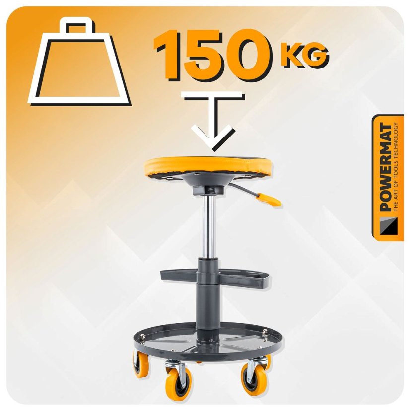 Werkstattstuhl - verstellbar, Tragfähigkeit 150 kg