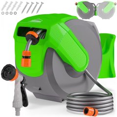 GARDEBRUK® avtomatski kolut za cev s šobo in vrtljivim držalom - 20 m + 2 m