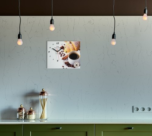 Sivé nástenné hodiny do kaviarne