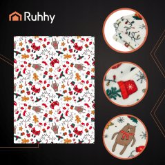 Mekana deka u bijeloj boji s božićnim motivom - 150 x 200 cm