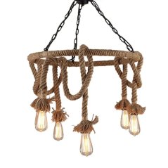 Lampada da soffitto a sospensione in stile rustico 60 cm