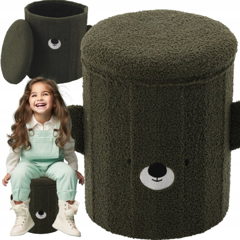 Aranyos gyermek összecsukható puff tárolóhellyel