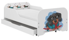 Kompletná detská posteľ 160 x 80 cm s matracom a roštom - COOL DOG