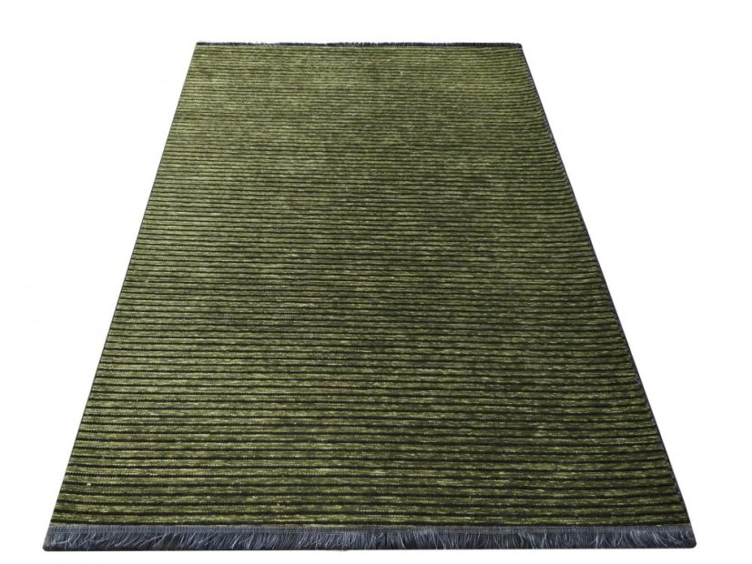 Černo-zelený protiskluzový koberec Diamond