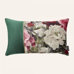 Zelená obliečka s krásnou kvetinovou potlačou 30 x 50 cm