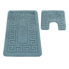 Dvojdielny set do kúpeľne Montana Ethnic v perzskej modrej farbe