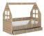 Kinderbettenhaus mit Schublade 140 x 70 cm in Eiche sonoma rechts