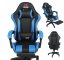 Xgaming játékszék lábtartóval - fekete és kék színben