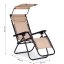 Lettino prendisole con tettuccio beige