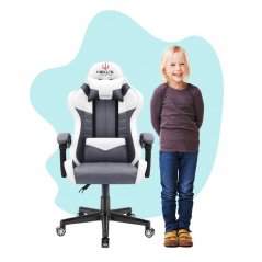 Dětská hrací židle HC - 1004 šedá a bílá