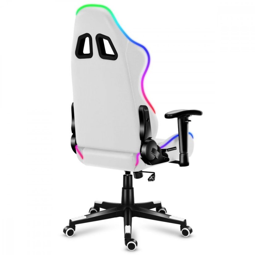 Profesionální LED herní křeslo FORCE 6.0 bílé