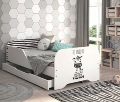 Otroška postelja 140 x 70 cm z motivom zebre