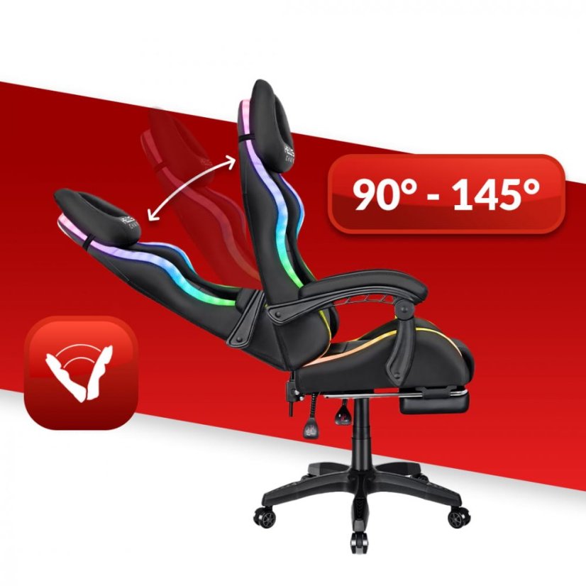 Gaming-Stuhl HC-1039 LED RGB Black