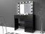 Moderan toaletni stolić crne boje s LED osvjetljenjem