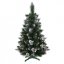 Leicht schneebeflockter künstlicher Tannenbaum mit Tannenzapfen 150 cm